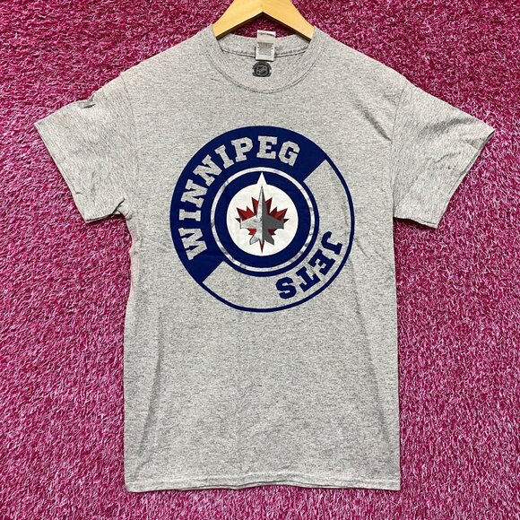 NHL Winnipeg Jets Logo Graphic Design T-Shirt Small - Picture 1 of 5